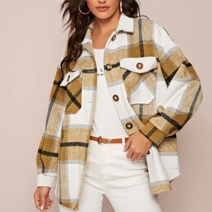 SHEIN Plaid Jacket